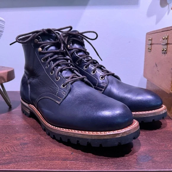 Truman Plain Toe 79 Last in Navy Horserump - Picture 1 of 15